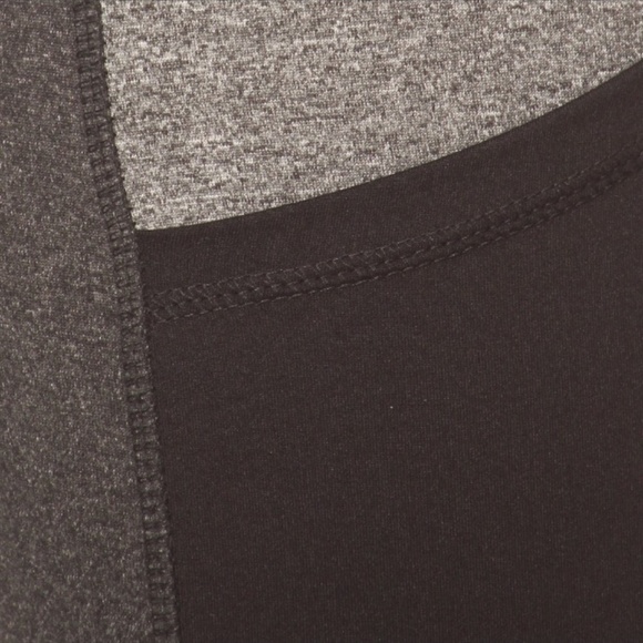 Gray/ Black High Waisted Yoga Leggings - Picture 3 of 6